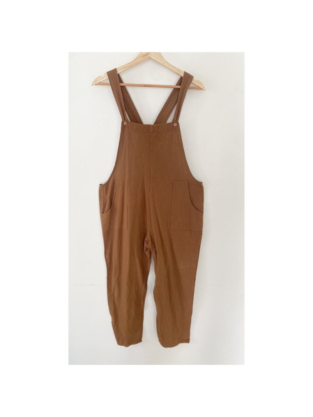Little Cottonwood Linen Cotton Jumpsuit Brown
